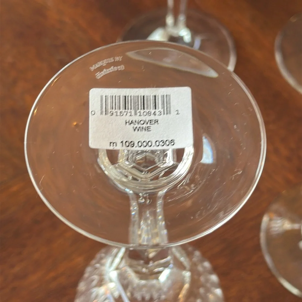 Waterford Marquis Hanover Gold Rimmed Wine Glasses with Box - Some NWT - Picture 3 of 5